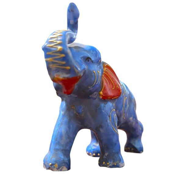 Cloisonné 4.5” Elephant Trunk Up Figurine The Hamilton Collection‎ Made in Japan - Picture 7 of 9